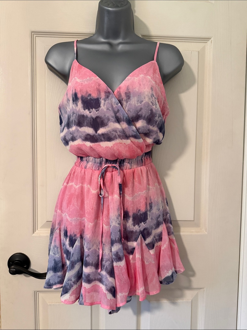 Trixxi Pink and Purple Tie-Dye Romper